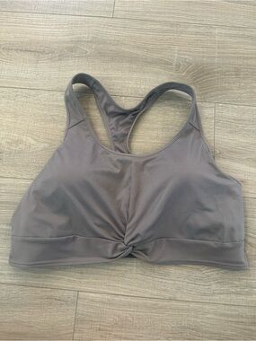 Champion Twist-Front Racerback Sports Bra — Gray